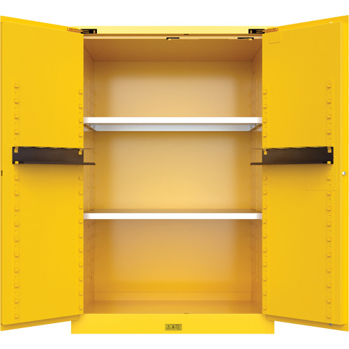Utili-Guard+ Flammable Safety Cabinet, 90 Gal., 2 Door, 43" W x 65" H x 37" D St. Lawrence Industrial & Safety Supply