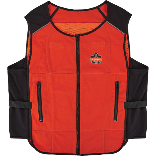 Veste de refroidissement &agrave; changement de phase l&eacute;g&egrave;re avec sachets de recharge Chill-Its 6260, 2T-grand/3T-grand, Orange St. Lawrence Industrial & Safety Supply