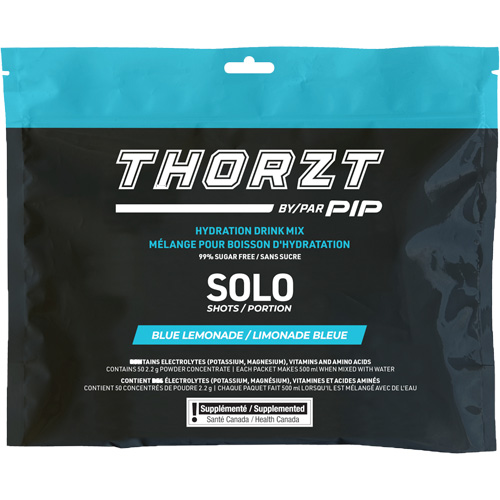THORZT Sugar-Free Solo Shot Hydration Drink Mix, Single Serve, Blue Lemonade St. Lawrence Industrial & Safety Supply