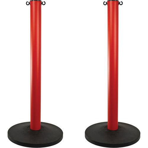 Industrial Stanchion, 37" High, Red St. Lawrence Industrial & Safety Supply
