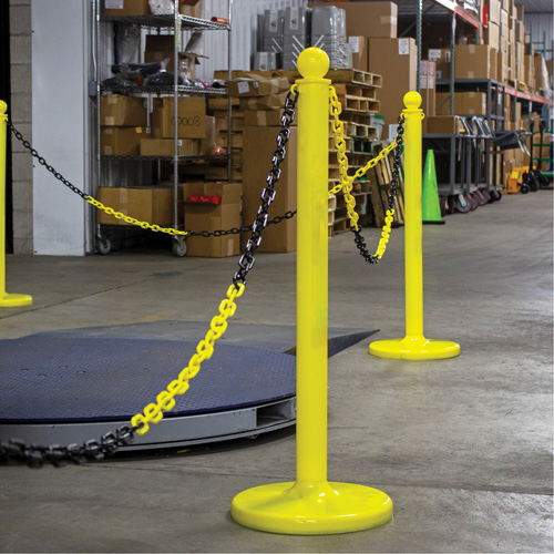 Chaîne de barri&egrave;re en plastique &agrave; deux couleurs, Vert/Blanc, Maillon de 2", 500' de long St. Lawrence Industrial & Safety Supply