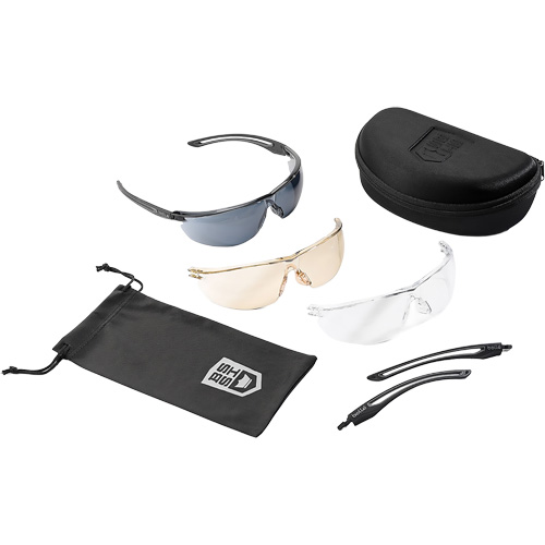 Gunfire 2.0 Ballistic Protection Safety Glasses Kit, Clear/Smoke/Copper Lens, Anti-Fog/Anti-Scratch, ANSI Z87+ St. Lawrence Industrial & Safety Supply
