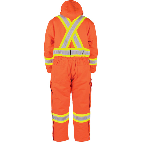 Salopette en canevas doubl&eacute;e haute visibilit&eacute;, 2T-Grand, Orange haute visibilit&eacute; St. Lawrence Industrial & Safety Supply