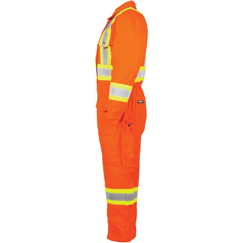 Salopette en canevas doubl&eacute;e haute visibilit&eacute;, 2T-Grand, Orange haute visibilit&eacute; St. Lawrence Industrial & Safety Supply