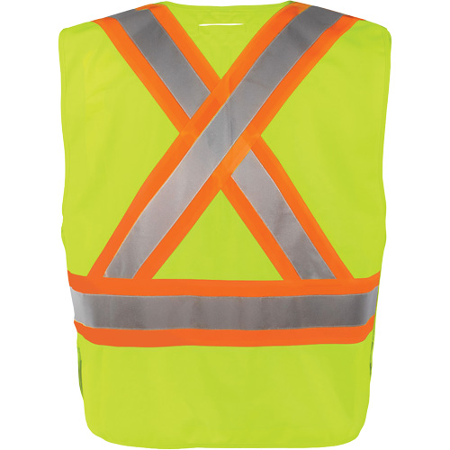 Gilet haute visibilit&eacute; &agrave; d&eacute;tachement rapide en 5 points, Orange haute visibilit&eacute;, Moyen/Petit, Polyester St. Lawrence Industrial & Safety Supply
