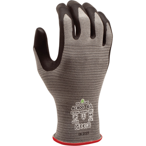DURACoil Alpha AC800 ESD Gloves, Size 6/Small, 18 Gauge, Microfoam Nitrile Coated, HPPE Shell, ASTM ANSI Level A4/EN 388 Level D St. Lawrence Industrial & Safety Supply