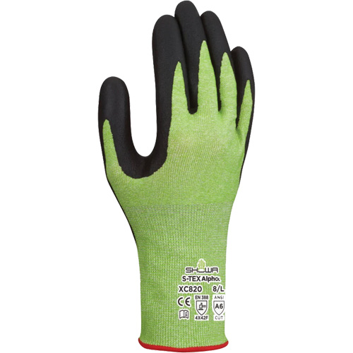 Gants r&eacute;sistants &agrave; la coupe S-TEX Alpha XC820, Taille 2T-Grand/10, Calibre 18, Rev&ecirc;tement Nitrile micromousse, Enveloppe en Tungst&egrave;ne, ASTM ANSI niveau A6/EN 388 niveau F St. Lawrence Industrial & Safety Supply