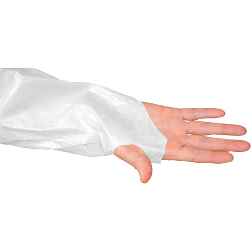 Blouse CoverMe avec passe-pouces, Taille unique, Blanc, Poly&eacute;thyl&egrave;ne St. Lawrence Industrial & Safety Supply