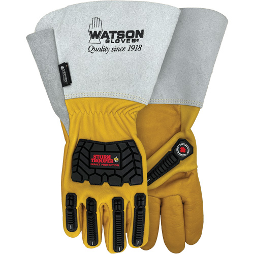Gants r&eacute;sistants &agrave; leau Storm Trooper, T-Grand, Paume en Cuir de vache, Poignet Manchette St. Lawrence Industrial & Safety Supply
