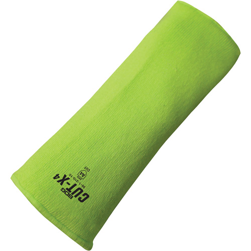 Cut-X&reg; Cut-Resistant Sleeve, Fibreglass/Polyethylene, 18", ASTM ANSI Level A4, High Visibility Lime St. Lawrence Industrial & Safety Supply