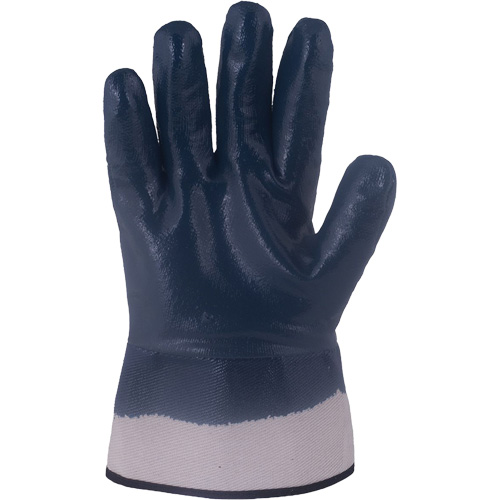 Horizon&reg; Navy Gloves with Pasted Cuffs, Large, Nitrile Coating, Jersey/Cotton Shell St. Lawrence Industrial & Safety Supply