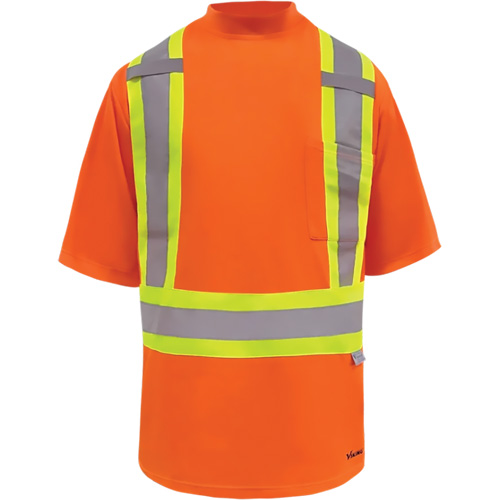 T-shirt de s&eacute;curit&eacute; doubl&eacute; de bambou Viking, Polyester, 2T-Grand, Orange haute visibilit&eacute; St. Lawrence Industrial & Safety Supply