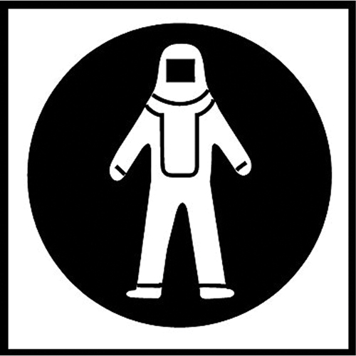 &eacute;tiquettes avec pictogramme Right to Know - Combinaison pleine protection, Vinyle, Feuille, 5/8" lo x 3/4" la St. Lawrence Industrial & Safety Supply