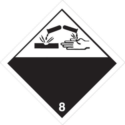 Corrosive Materials TDG Placard, Plastic St. Lawrence Industrial & Safety Supply