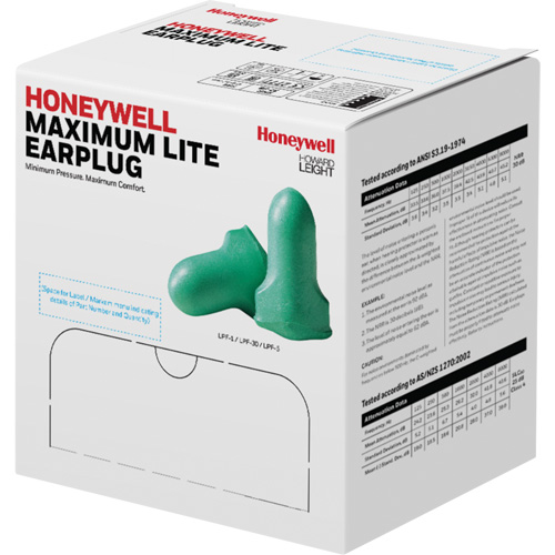 Howard Leight Maximum Lite Low-Pressure Foam Earplugs, Bulk - B St. Lawrence Industrial & Safety Supply