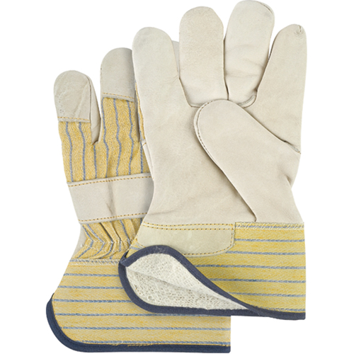 Abrasion-Resistant Winter-Lined Fitters Gloves, Ladies, Grain Cowhide Palm, Cotton Fleece Inner Lining St. Lawrence Industrial & Safety Supply