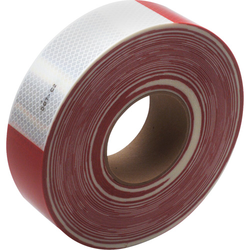 Mat&eacute;riaux de perceptibilit&eacute; 3M Scotchlite Diamond Grade s&eacute;rie 983, 2" la x 150' lo, Rouge & blanc St. Lawrence Industrial & Safety Supply