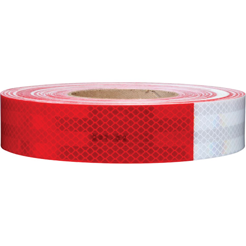Mat&eacute;riaux de perceptibilit&eacute; 3M Scotchlite Diamond Grade s&eacute;rie 985, 2" la x 12" lo, Rouge & blanc St. Lawrence Industrial & Safety Supply