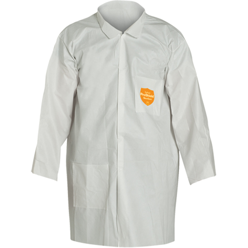 ProShield&reg; 60 Lab Coat, Microporous/Polypropylene, White, Medium St. Lawrence Industrial & Safety Supply