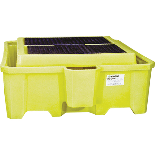 GRV 2000i avec drain, Capacit&eacute; de d&eacute;versement 385 gal. US, 73" x 80,5" x 29,5" St. Lawrence Industrial & Safety Supply