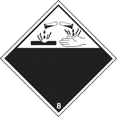 Plaque-&eacute;tiquette TMD mati&egrave;res corrisives, Plastique St. Lawrence Industrial & Safety Supply