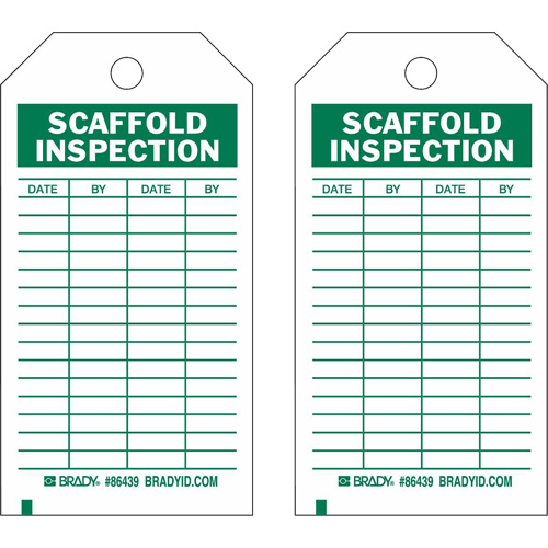 &eacute;tiquettes de rapport d'inspection, Polyester, 4" la x 7" h, Anglais St. Lawrence Industrial & Safety Supply