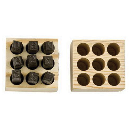 Number Steel Stamp Punch Set, # 4/6/3/2/1/8/9/7/5, 1/4" St. Lawrence Industrial & Safety Supply