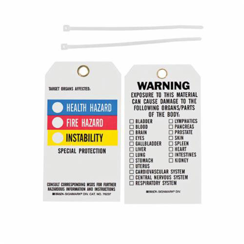 &eacute;tiquettes du droit &agrave; l'information, Polyester, 3" la x 5-3/4" h, Anglais St. Lawrence Industrial & Safety Supply