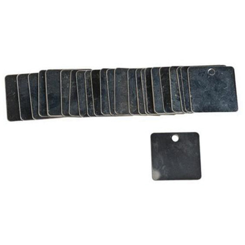 &eacute;tiquettes carr&eacute;es vierges pour vannes, Acier, 1-1/2" la x 1-1/2" h St. Lawrence Industrial & Safety Supply