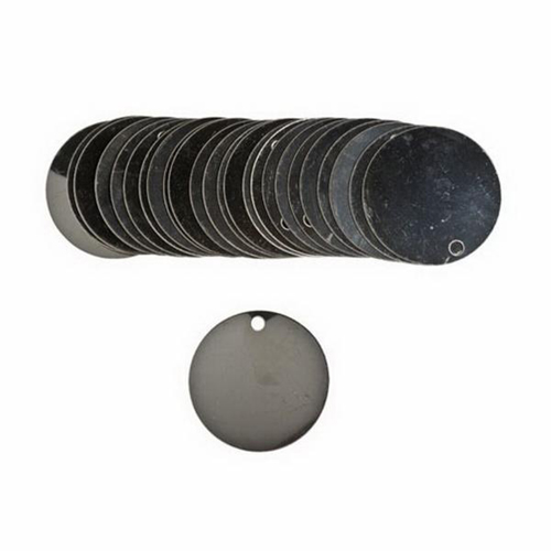 Blank Write-On Valve Tags, Stainless Steel, 1.5" dia St. Lawrence Industrial & Safety Supply