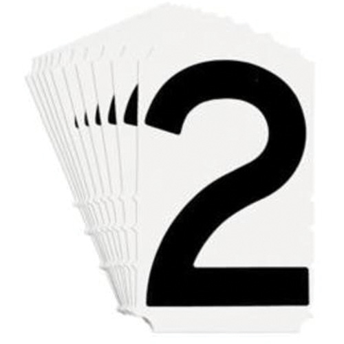 Quick-Align&reg; Individual Gothic Number and Letter Labels, 2, 4" H, Black St. Lawrence Industrial & Safety Supply