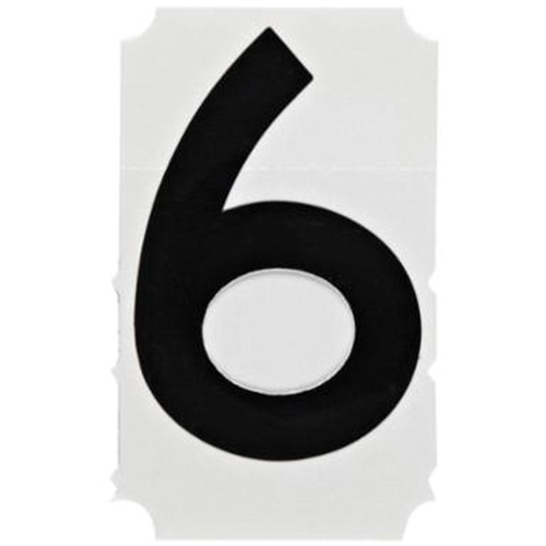 Quick-Align&reg; Individual Gothic Number and Letter Labels, 6, 4" H, Black St. Lawrence Industrial & Safety Supply