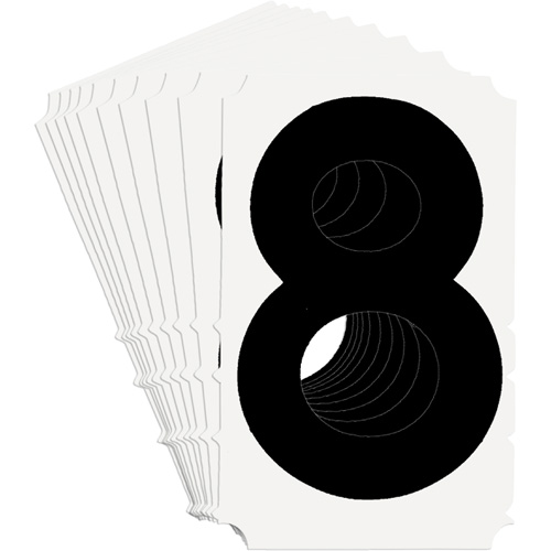 &eacute;tiquettes de lettres et chiffres gothiques individuels Quick-Align, 8, 4" h, Noir St. Lawrence Industrial & Safety Supply