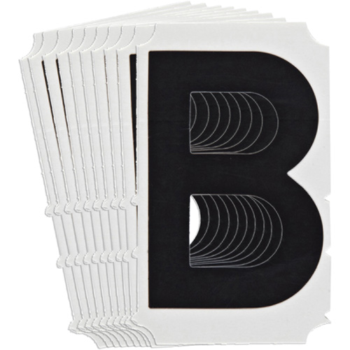 &eacute;tiquettes de lettres et chiffres gothiques individuels Quick-Align, B, 4" h, Noir St. Lawrence Industrial & Safety Supply