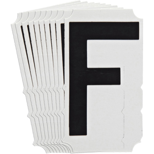 Quick-Align&reg; Individual Gothic Number and Letter Labels, F, 4" H, Black St. Lawrence Industrial & Safety Supply