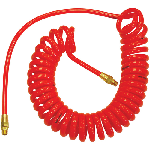 Tuyaux &agrave; air autor&eacute;tractables en polyur&eacute;thane Flexcoil a/raccords, Air, 1/4" DI x 20' lo, Polyur&eacute;thane, 140 psi &agrave; 23 °C St. Lawrence Industrial & Safety Supply