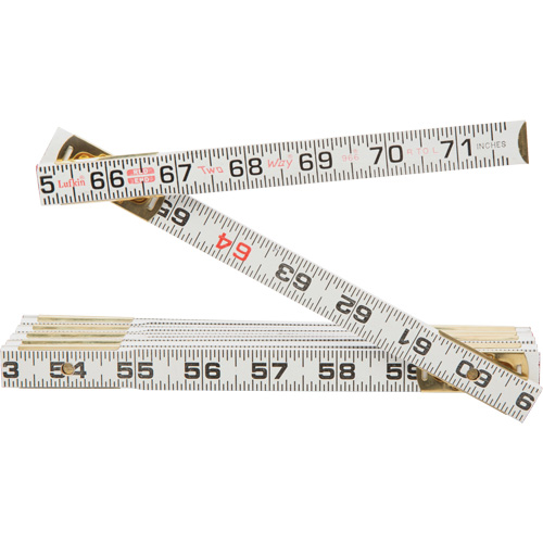 R&egrave;gle Red End Two Way, 6' lo, Bois, Graduations de 1/16" St. Lawrence Industrial & Safety Supply