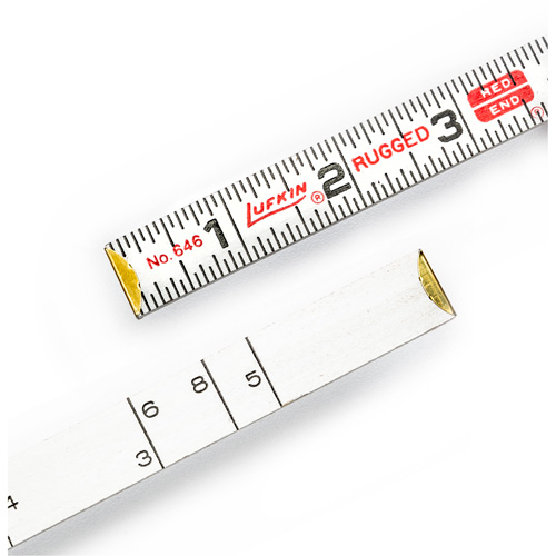 R&egrave;gle de maçon Red End, 6' lo, Bois, Graduations de 1/16" St. Lawrence Industrial & Safety Supply