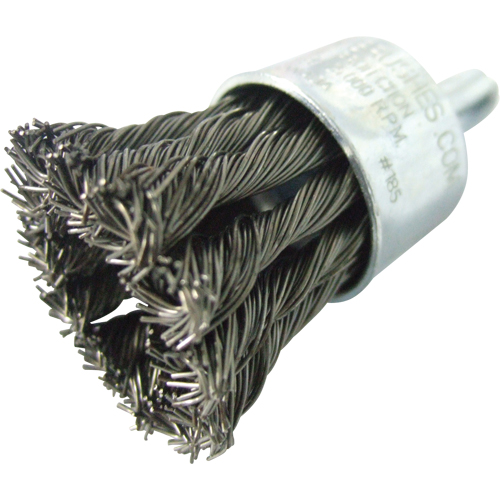 Brosses mont&eacute;es &agrave; fils nou&eacute;s, 1" dia., dia. Des fils 0,020", Tige 1/4" St. Lawrence Industrial & Safety Supply