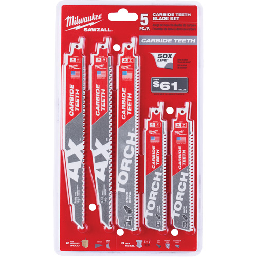 Jeu de lames en carbure Sawzall pour dents de scie St. Lawrence Industrial & Safety Supply