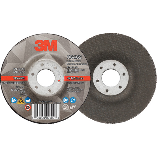 Cut & Grind Wheel, 4-1/2" x 1/8", 7/8" Arbor, Type 27, Ceramic St. Lawrence Industrial & Safety Supply