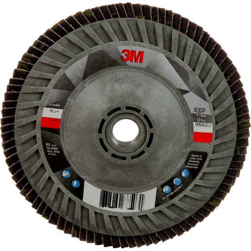 Disque &agrave; lamelles &agrave; changement rapide 769F, 5" x 5/8"-11, Type 27, Grain 80+, C&eacute;ramique St. Lawrence Industrial & Safety Supply