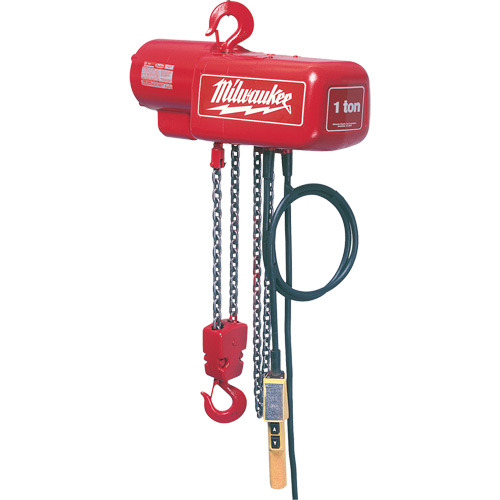 Electric Chain Hoist, 10' Lift, 2000 lbs. (1 tons) Capacity, 16 FPM St. Lawrence Industrial & Safety Supply