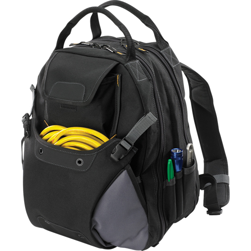 Sacs &agrave; dos pour outils &agrave; 44 pochettes, 16" lo x 13-1/4" la, Noir, Polyester St. Lawrence Industrial & Safety Supply