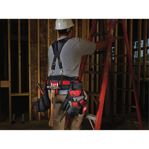 Ceinture de travail a/m&eacute;canisme de suspension pour entrepreneur, Nylon, Noir St. Lawrence Industrial & Safety Supply