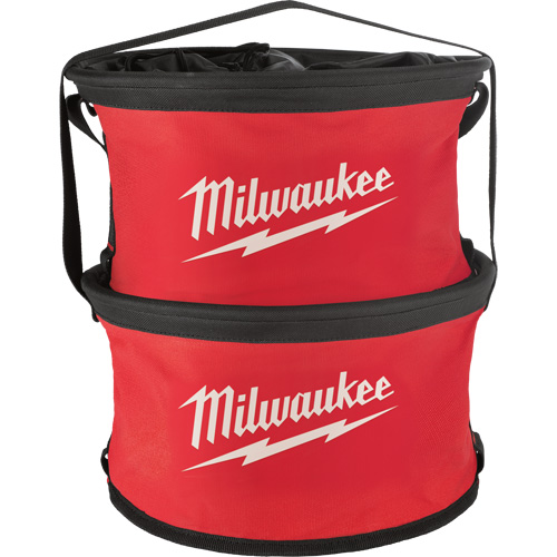 Sac range-tout style parachute, 11-4/5" lo x 11-4/5" la x 11" h, Nylon, Noir/Rouge St. Lawrence Industrial & Safety Supply