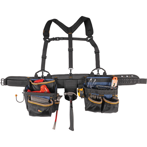 Deluxe Tool Belt, Polyester, Black St. Lawrence Industrial & Safety Supply