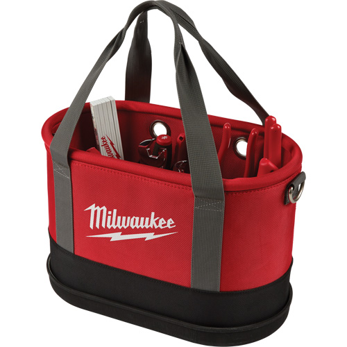 Aerial Utility Oval Bag, Ballistic Nylon, 14 Pockets, Black/Red St. Lawrence Industrial & Safety Supply