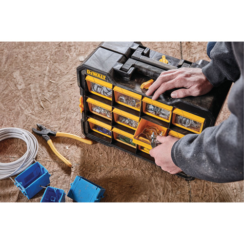Organisateur Flip-Bin, 3-7/8" la x 17-3/4" p x 13-7/8" h, Noir/Jaune St. Lawrence Industrial & Safety Supply