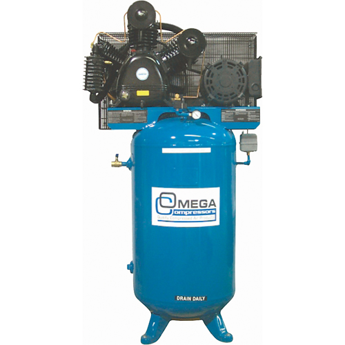 Industrial Series Air Compressors - Vertical Compressors - Two Stage, 66.6 Gal. (80 US Gal) St. Lawrence Industrial & Safety Supply
